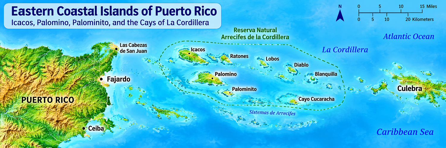 Eastern Islands map