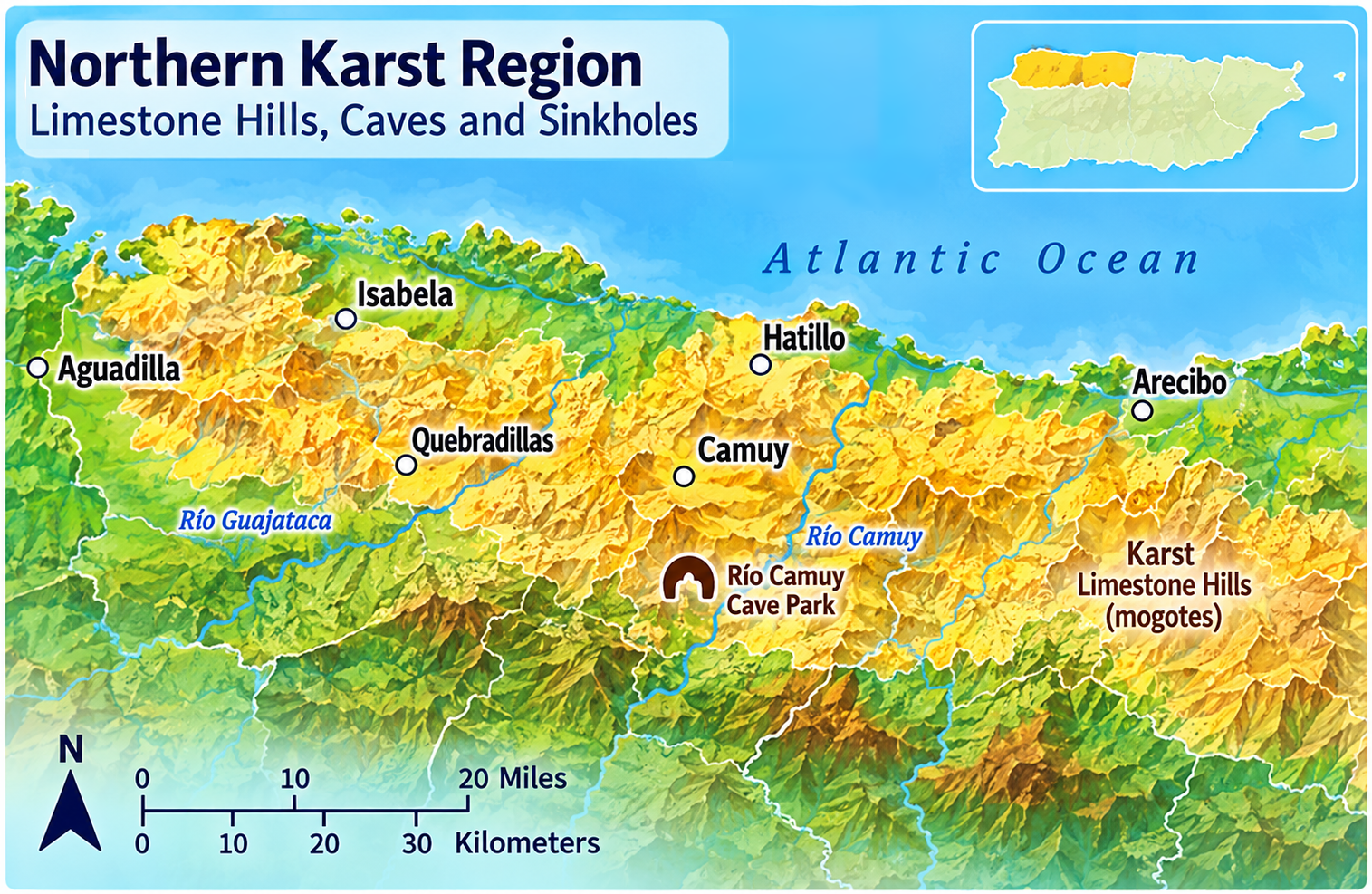 Northern Karst region topological map
