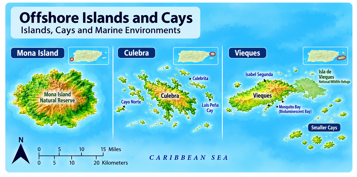 Offshore Islands & Cays topological map