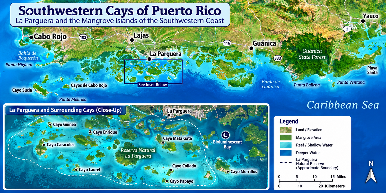 Southwestern Cays map