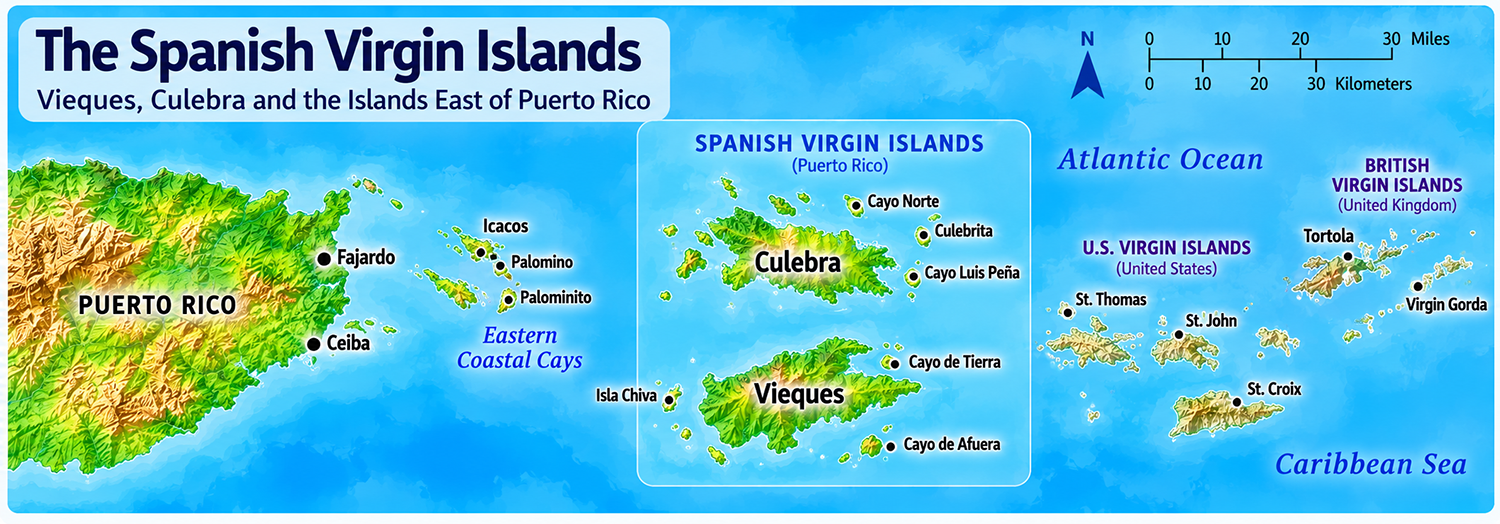 Spanish Virgin Islands map