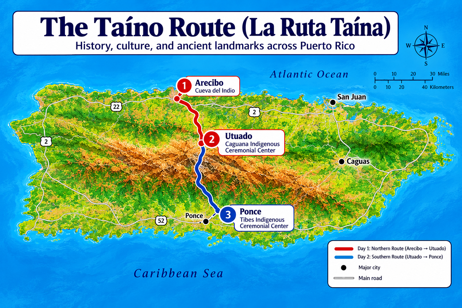 Taino route map