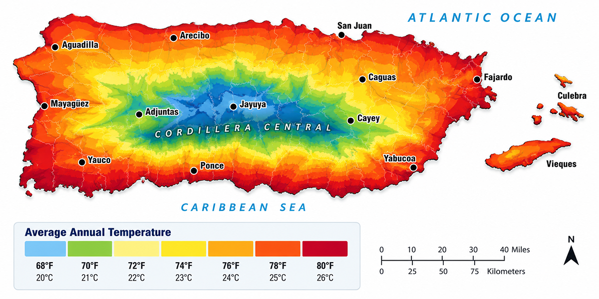Temperature map