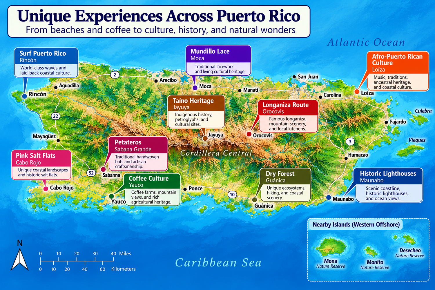 Unique Experiences map