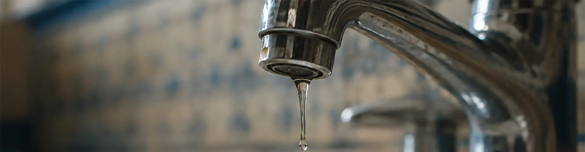 Faucet dripping water