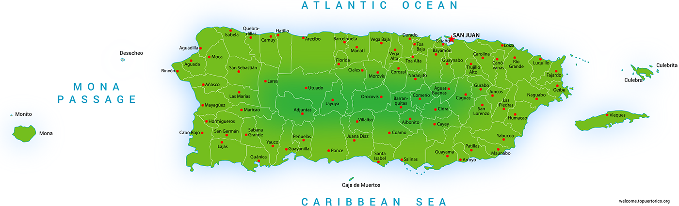 Map Of Puerto Rico With Cities Explore Puerto Rico - City Guides